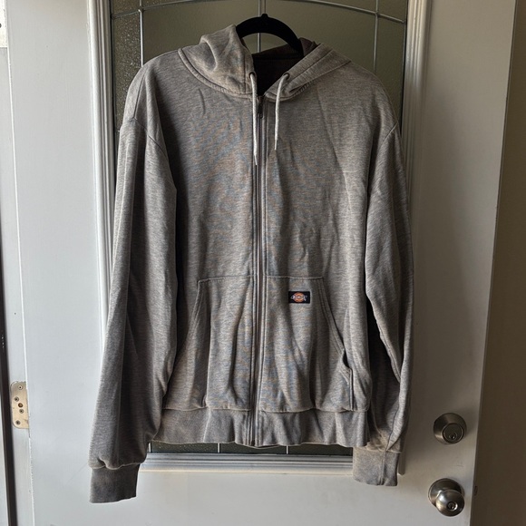 Dickies thick Zip-Up Hoodie in Gray preloved - Picture 1 of 6